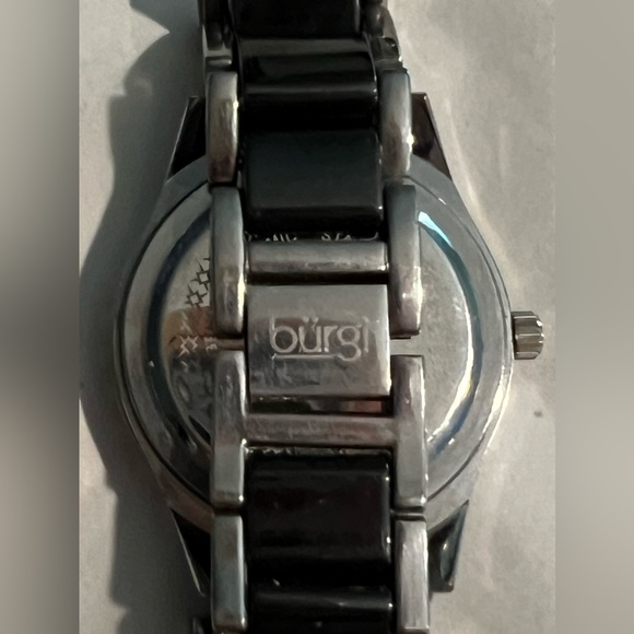 BURGI One of a kind black watch with crystal accents! Brand new, never used! - Picture 6 of 7